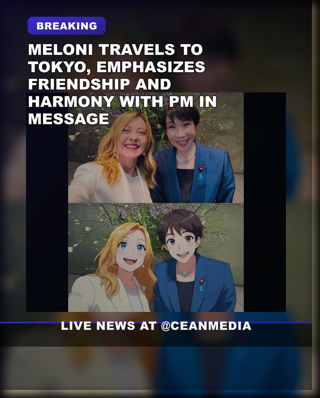 Illustrative photo for: Meloni Tokyo friendship Sparks Italian-Japanese Diplomatic