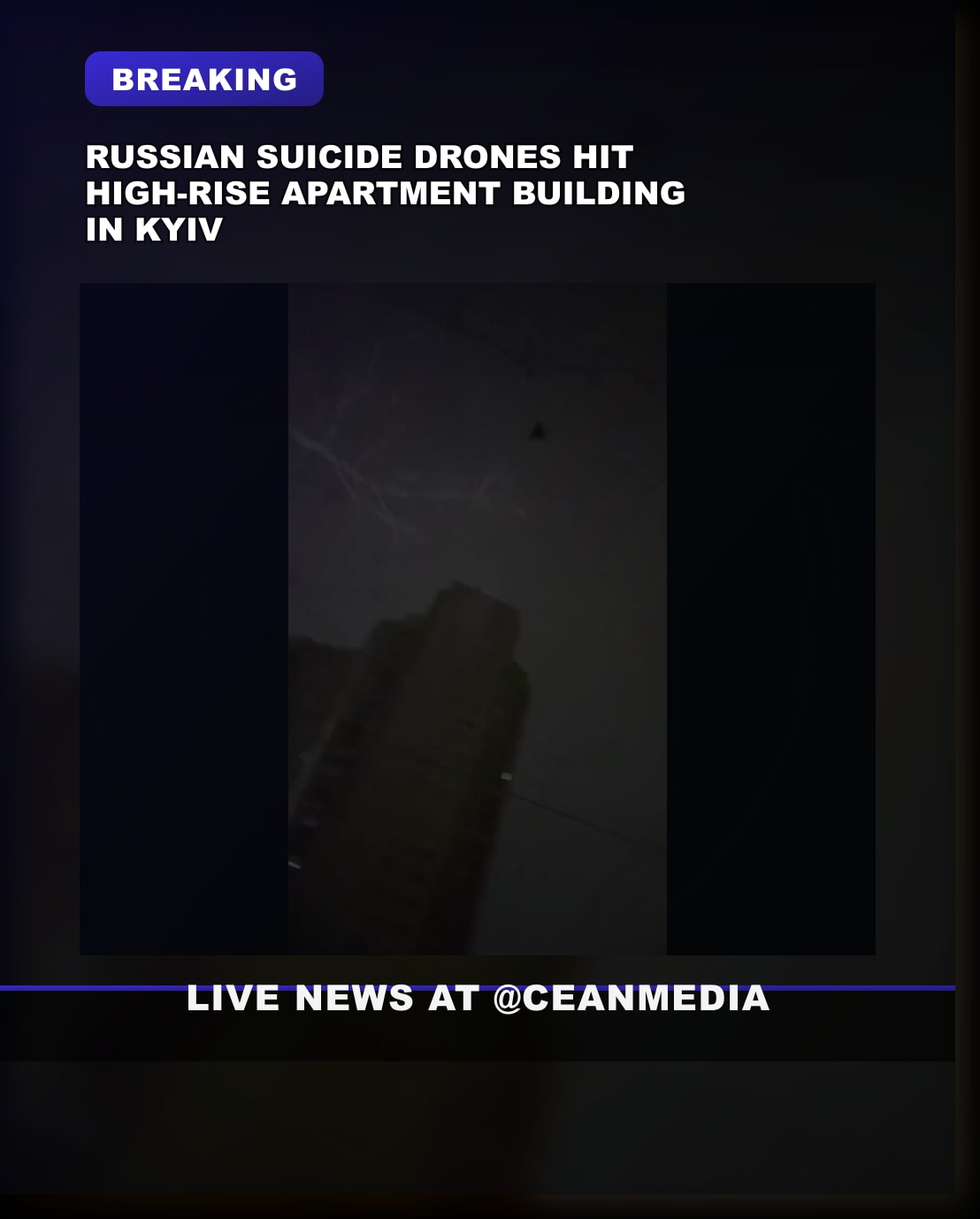 Illustrative photo for: Russian Suicide Drones Kyiv Strike High-Rise Apartment