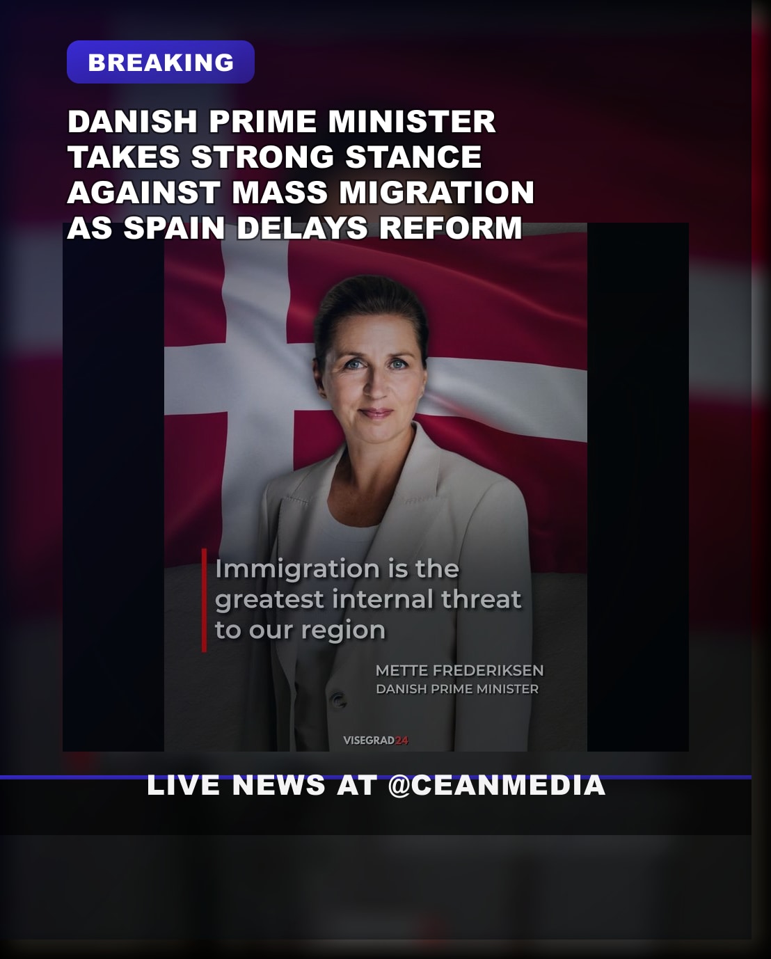 Illustrative photo for: Danish Prime Minister Migration Stance Sparks Debate Amid