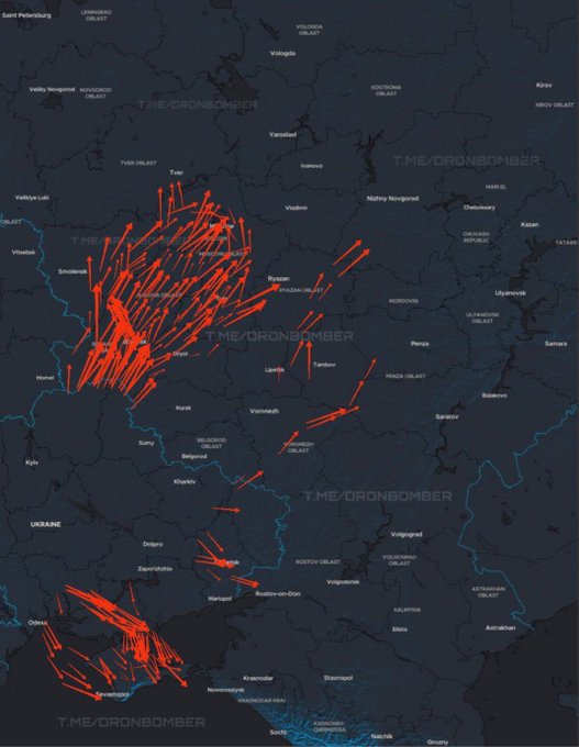 Illustrative photo for: Ukraine drone attack: Major swarm targets Russia before New