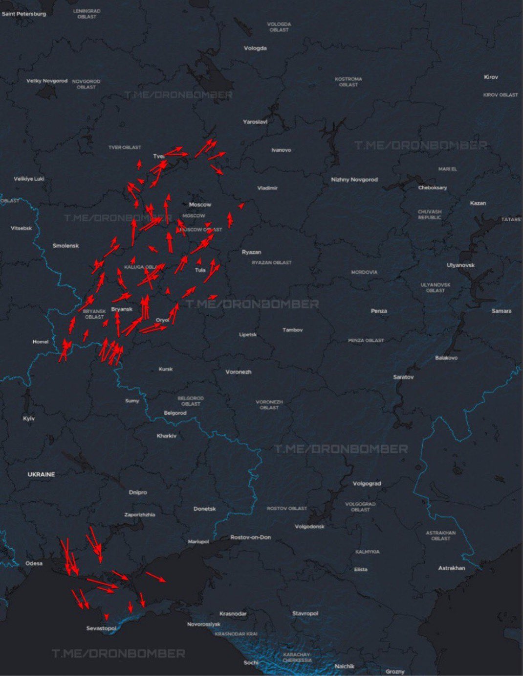 Illustrative photo for: Ukrainian Drone Swarm Attacks Moscow Region and Crimea