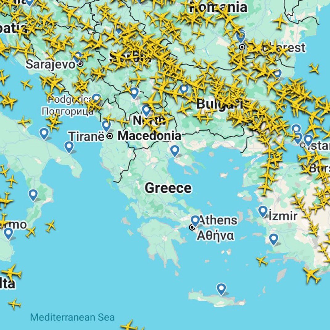 Illustrative photo for: Greek airspace shutdown causes flight cancellations and