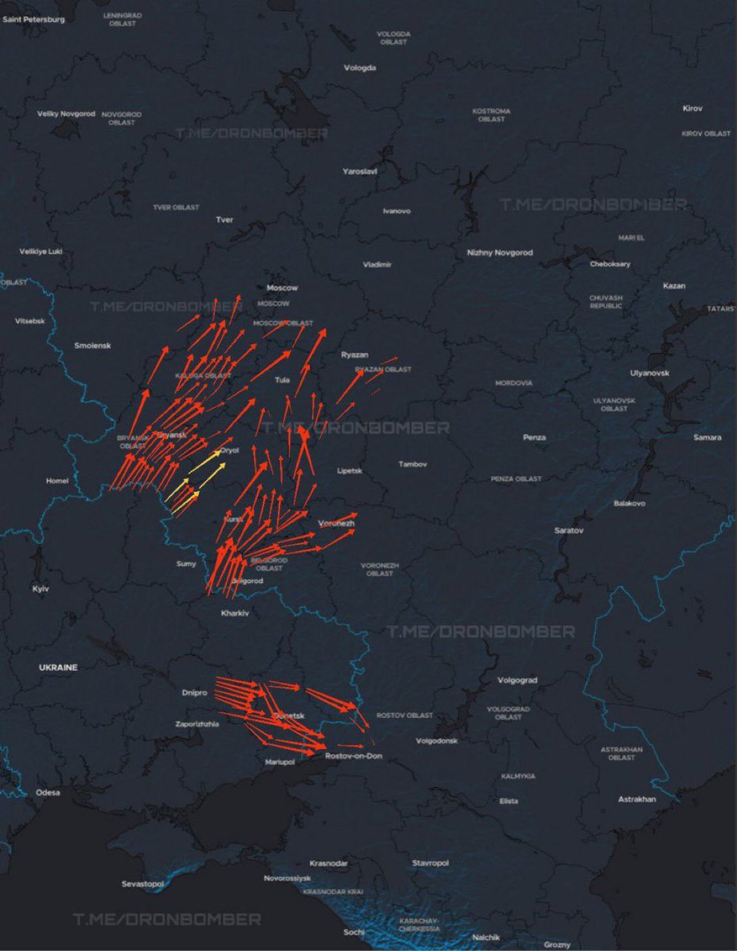 Illustrative photo for: Ukraine drone swarm attack targets Moscow region in major