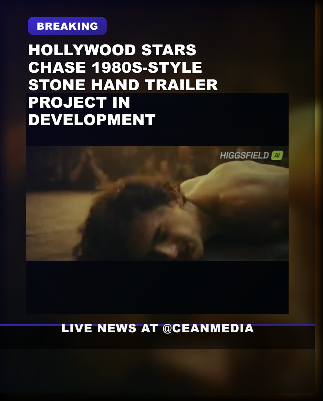 Illustrative photo for: 80s style movie trailer for "Stone Hand" starring Hollywood