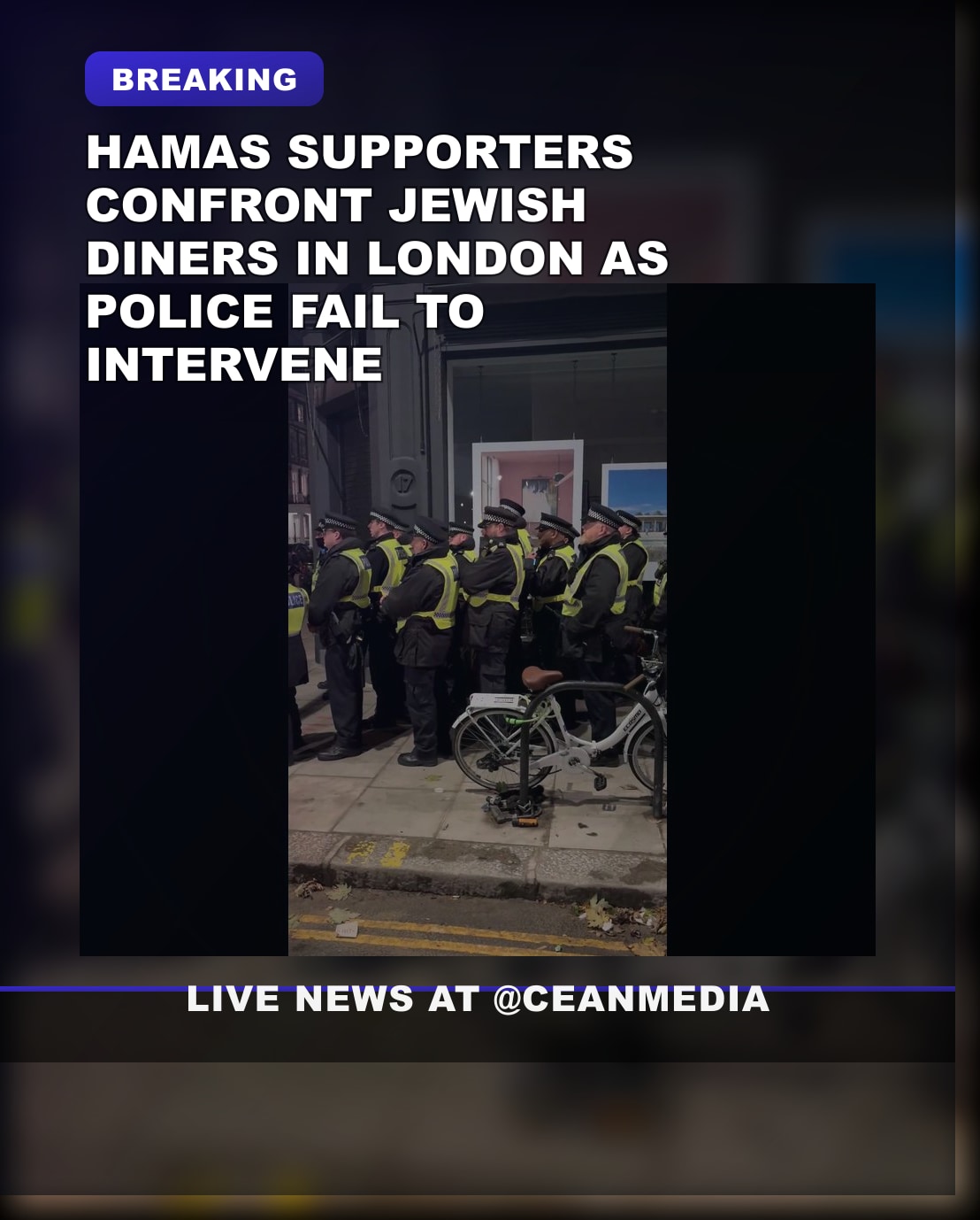Illustrative photo for: Hamas supporters harassment London during protest outside