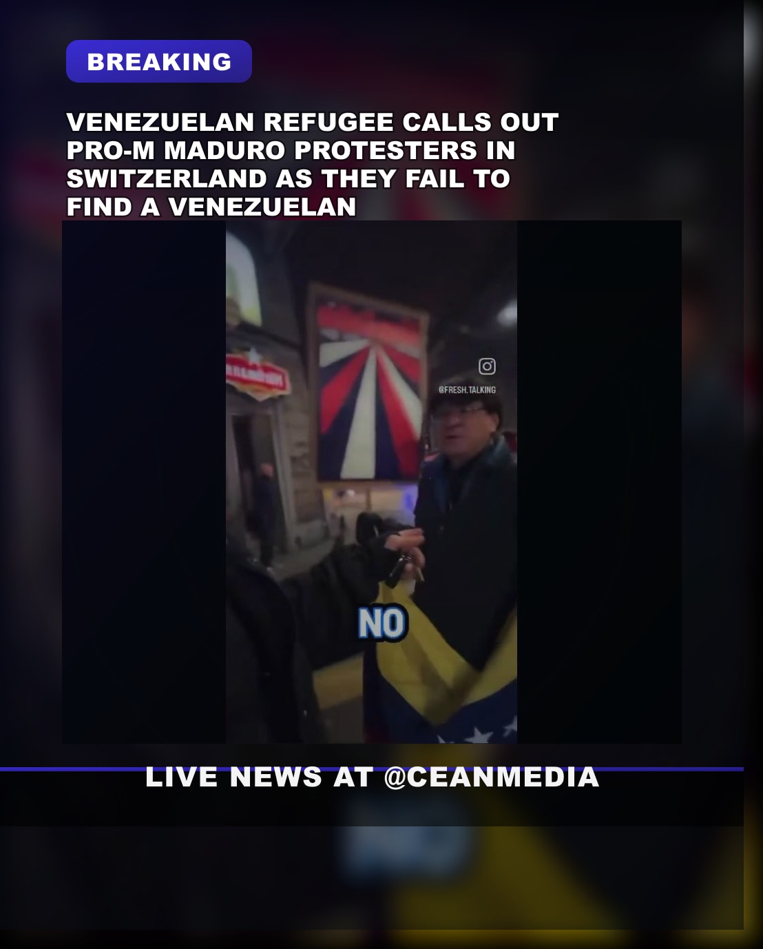 Illustrative photo for: Venezuelan refugee pro Maduro challenges Swiss protesters