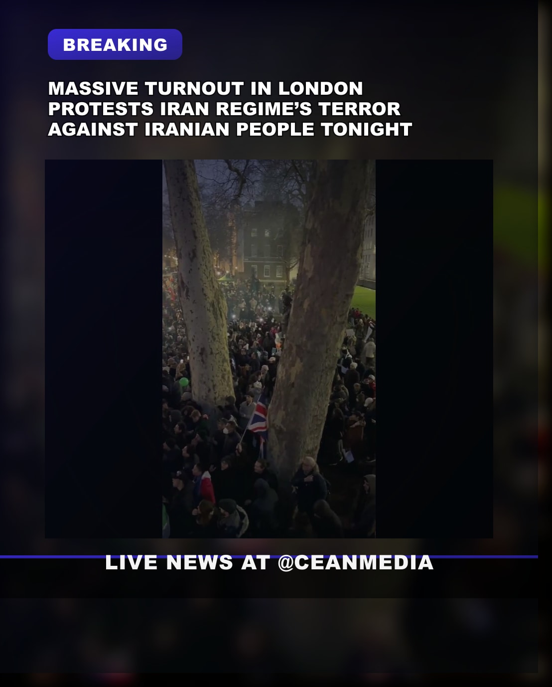 Illustrative photo for: London protest against Iran condemns regime's violence