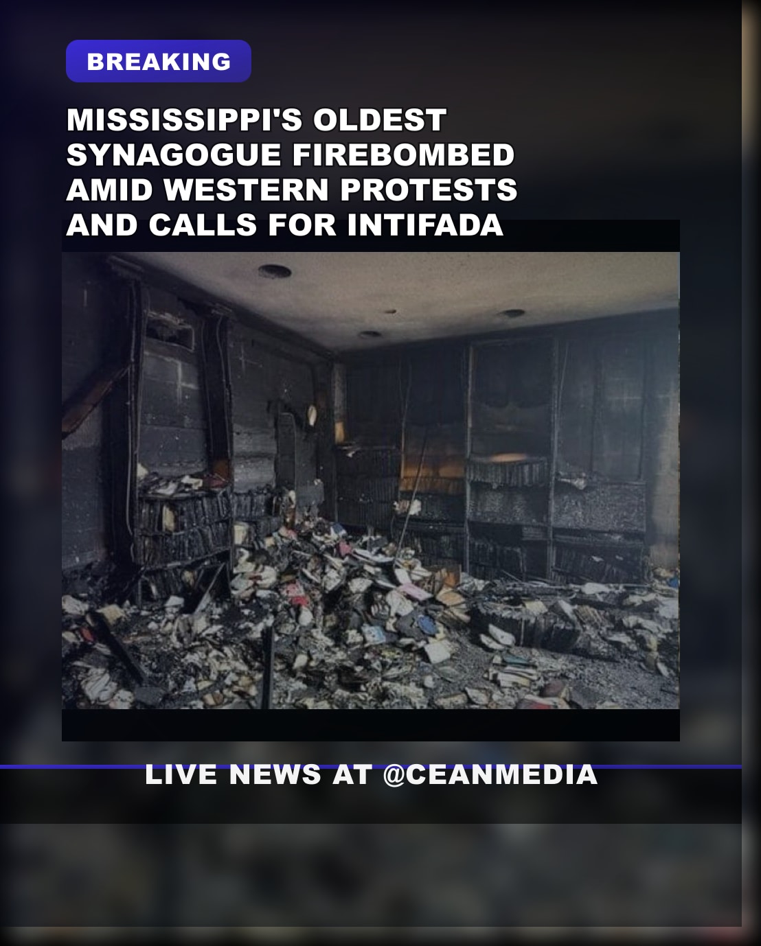Illustrative photo for: Oldest Mississippi Synagogue Firebombed Amid Rising Calls