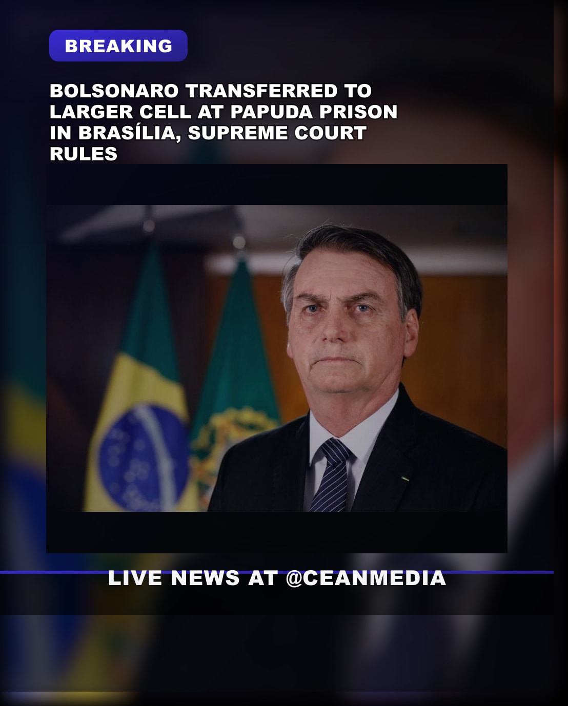 Illustrative photo for: Bolsonaro prison transfer: Ex-President moved to larger