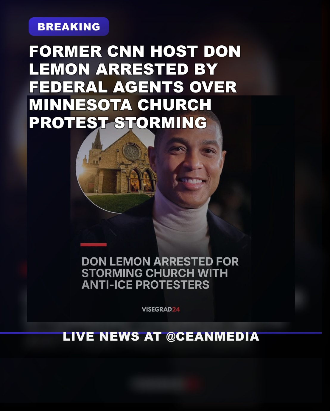 Illustrative photo for: Don Lemon arrest protest: Former CNN host detained at