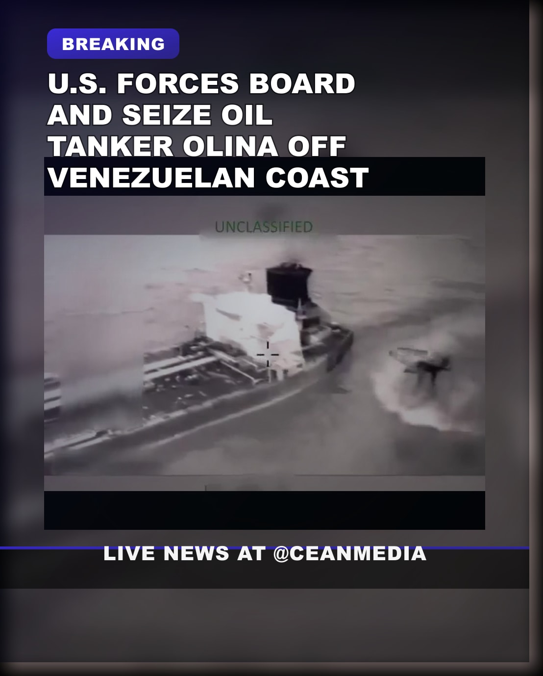 Illustrative photo for: U.S. Oil Tanker Seizure: Fifth Sanctioned Vessel Detained