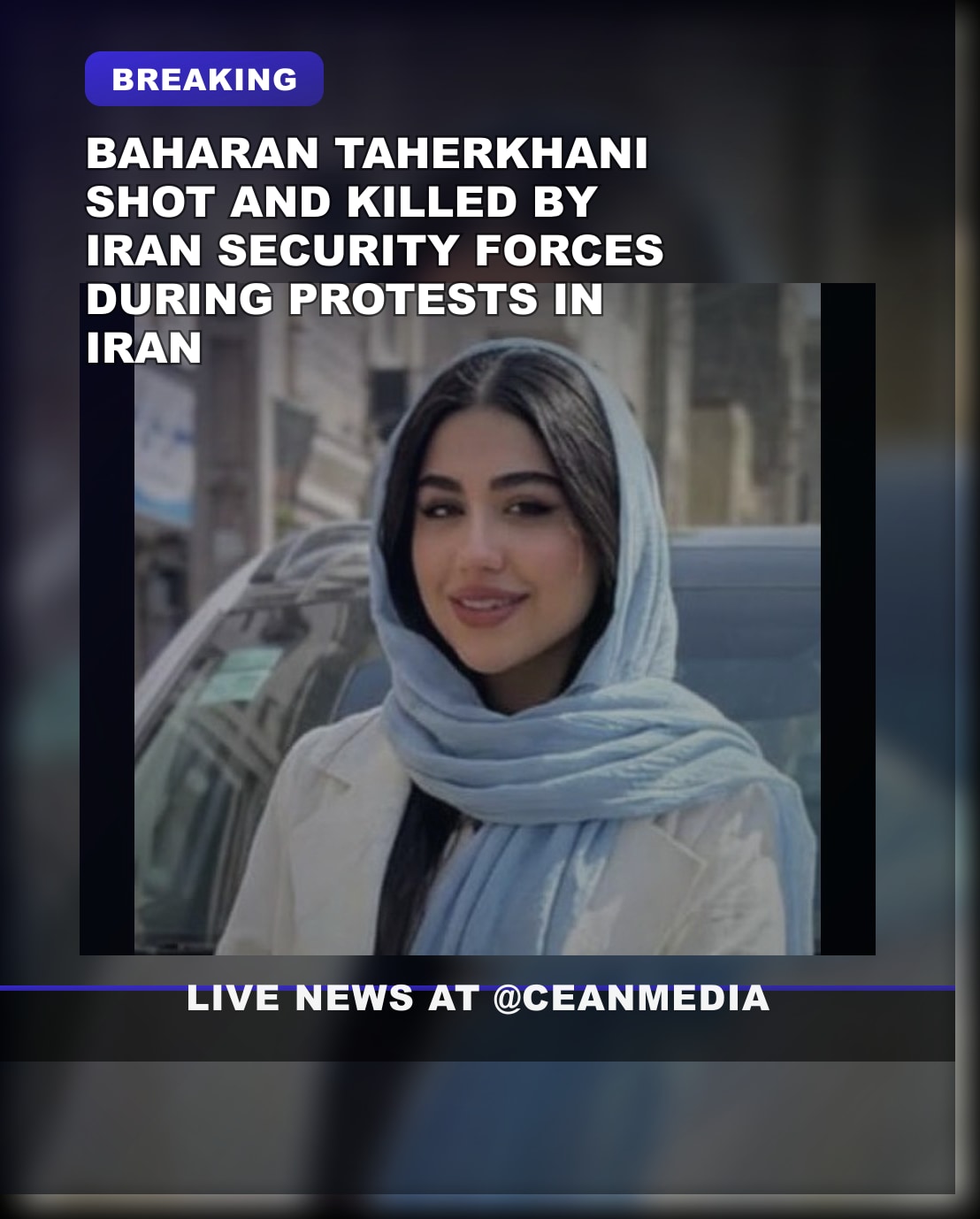 Illustrative photo for: Baharan Taherkhani protest death: 23-Year-Old Killed by