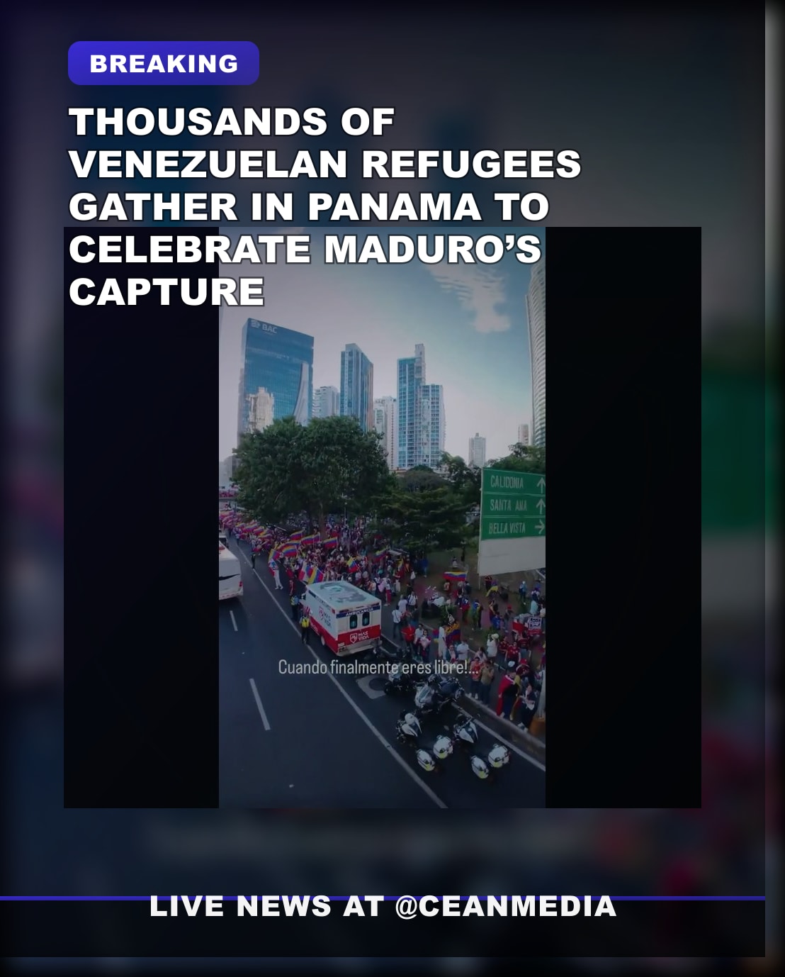 Illustrative photo for: Venezuelan Refugees Celebration in Panama After Maduro's