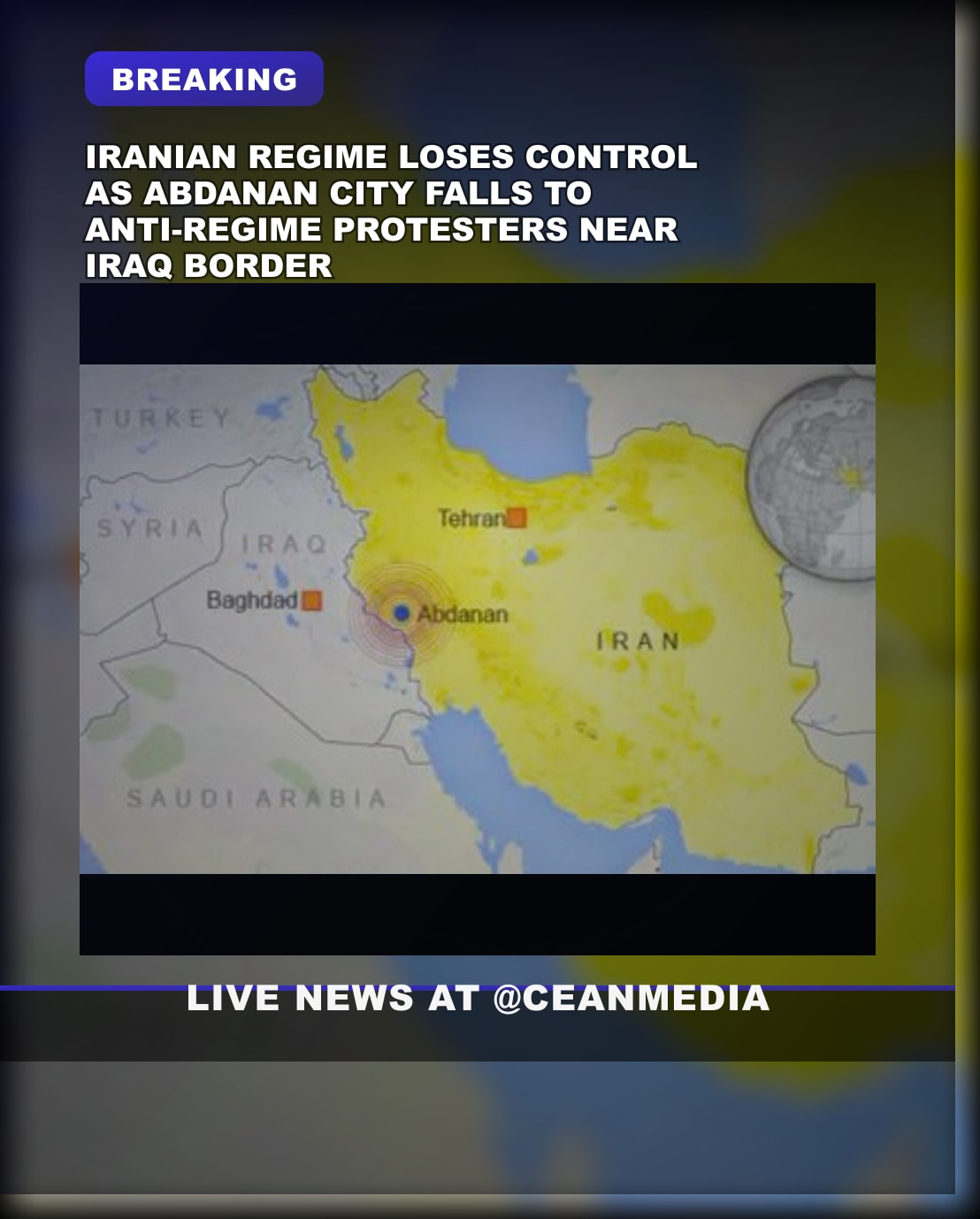 Illustrative photo for: Breaking: Iran anti regime protest causes Abdanan to fall