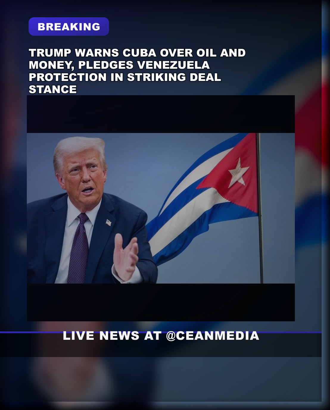 Illustrative photo for: Trump no oil Cuba: End of Support Announced
