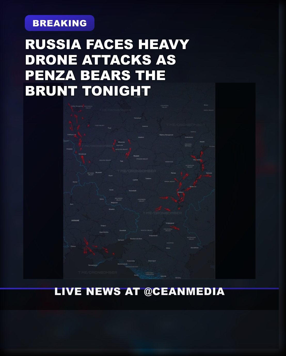 Illustrative photo for: Russia drone attack: Penza suffers heavy damage in mounting