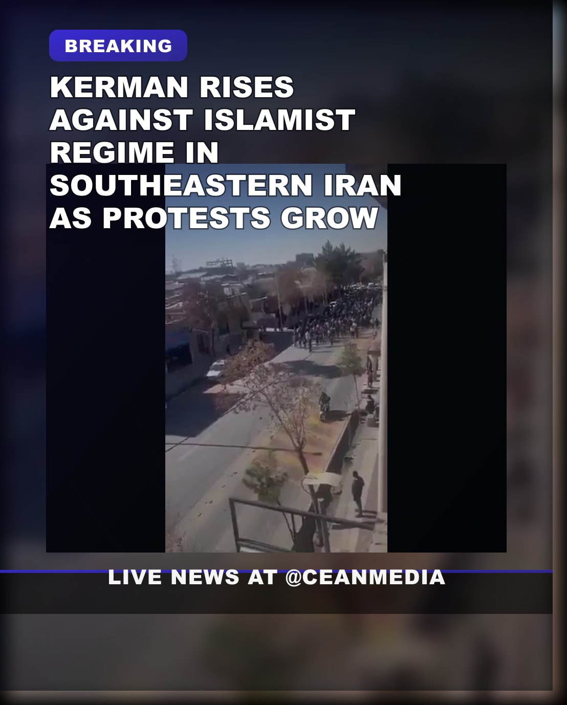Illustrative photo for: Kerman City Uprising: Large-Scale Protest in Southeastern