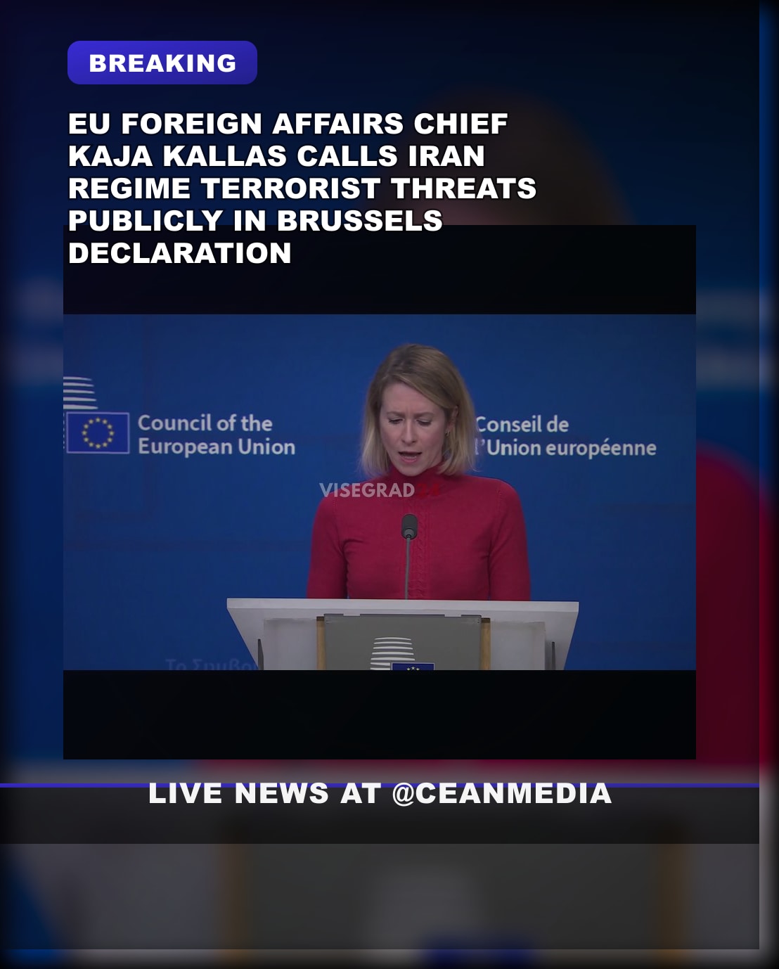 Illustrative photo for: EU Iran foreign policy: Kaja Kallas Condemns Iran Regime's