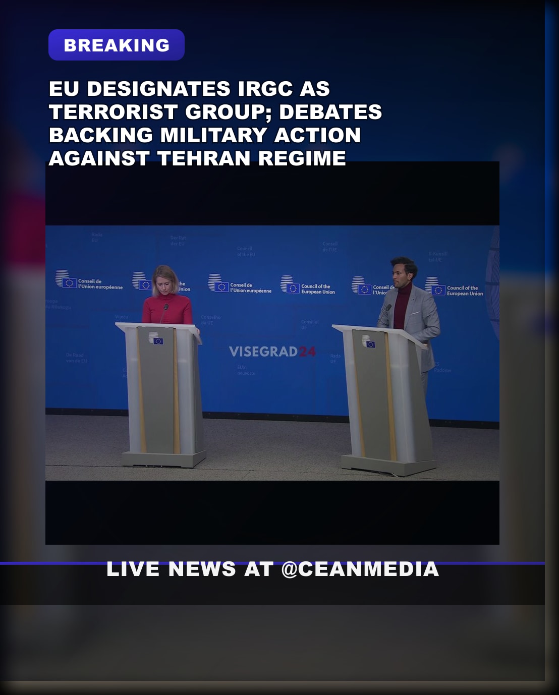Illustrative photo for: EU Iran IRGC terrorism: Kallas Explains Designation