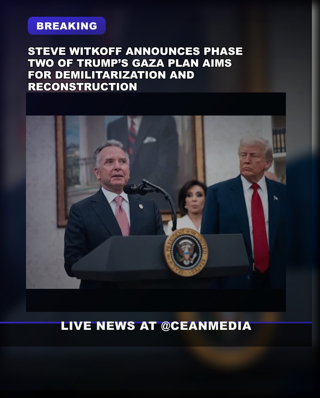 Illustrative photo for: Steve Witkoff Unveils Phase Two of Gaza conflict