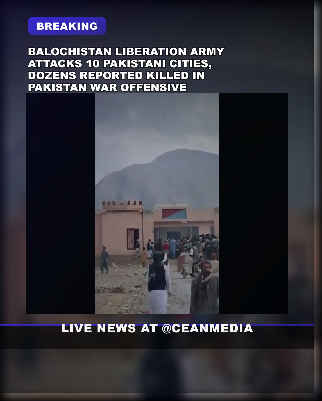 Illustrative photo for: BREAKING: Balochistan Liberation Army attacks in 10 cities,
