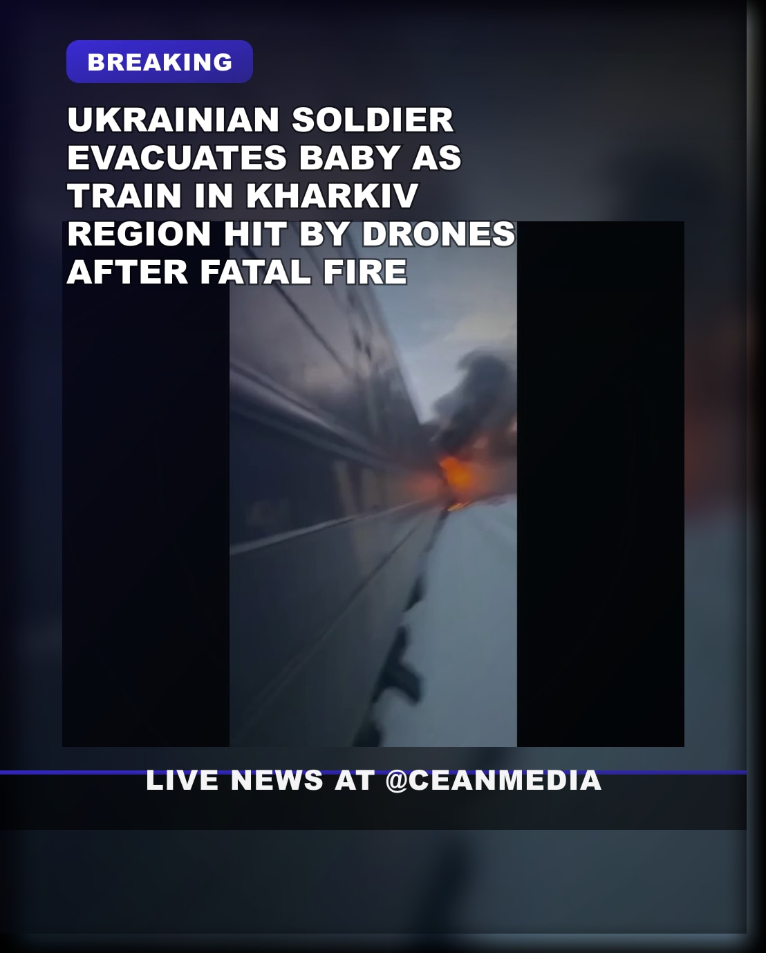 Illustrative photo for: Ukrainian Soldier Evacuates Woman During Fire in Kharkiv