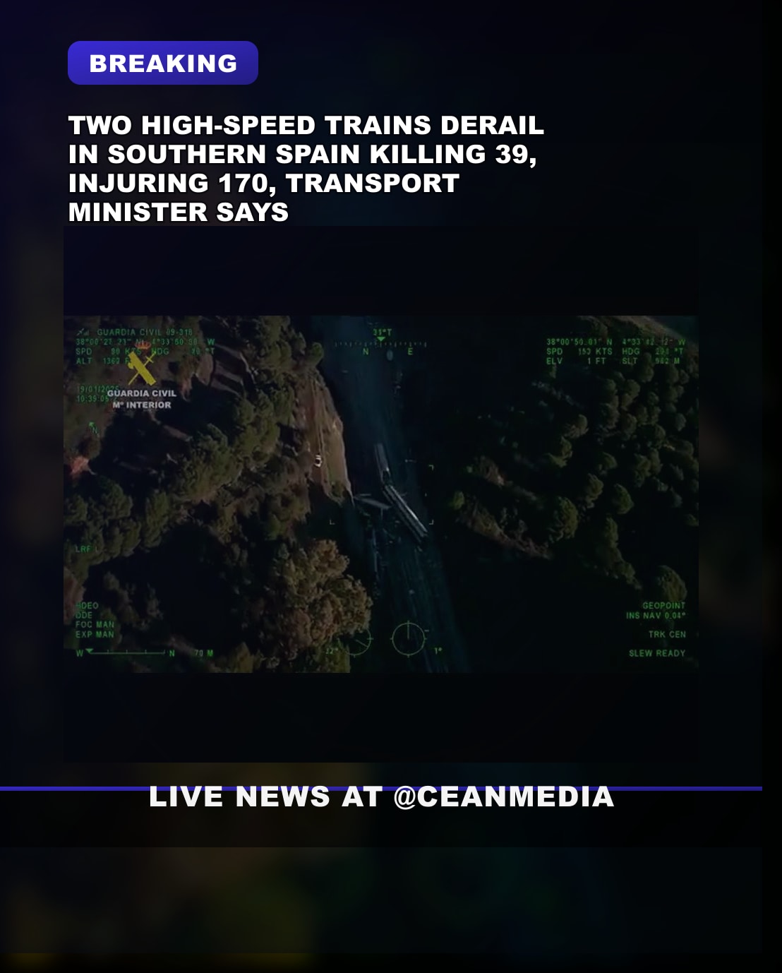 Illustrative photo for: Spain train derailment casualties: At least 39 dead and 170