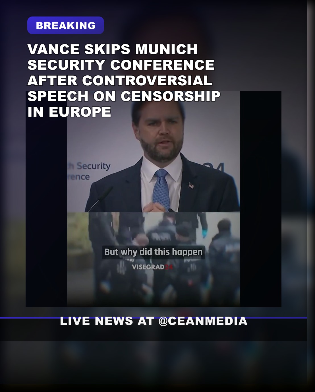 Illustrative photo for: Vance Munich Security Conference: U.S. Vice President J.D.