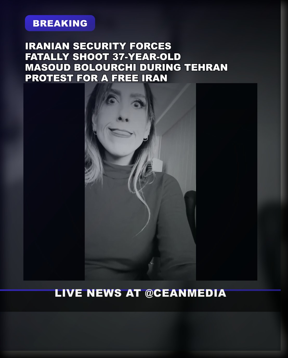 Illustrative photo for: Iranian protester sacrifice: Masoud Bolourchi, 37, killed