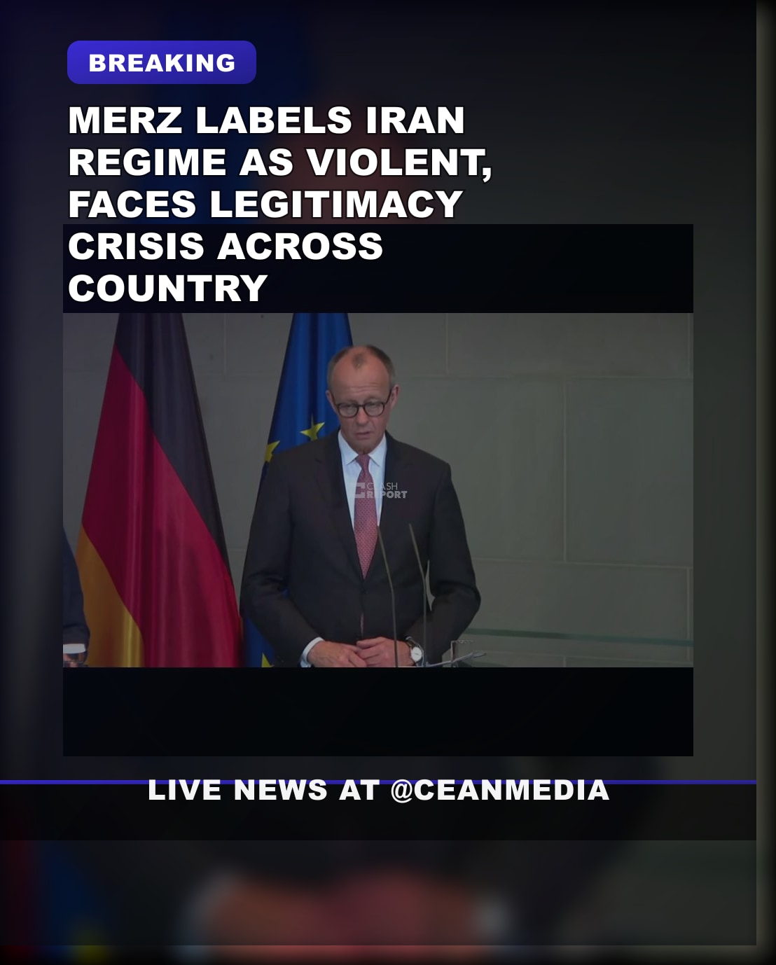 Illustrative photo for: Merz Predicts Iran Regime Legitimacy Waning Amid Ongoing