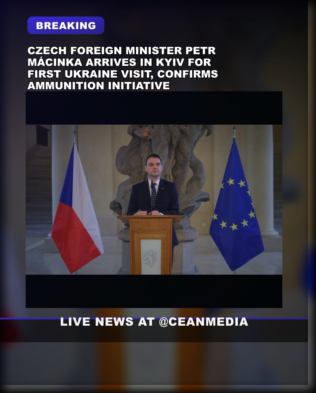 Illustrative photo for: Czech Foreign Minister Kyiv: Macinka's First Official Visit
