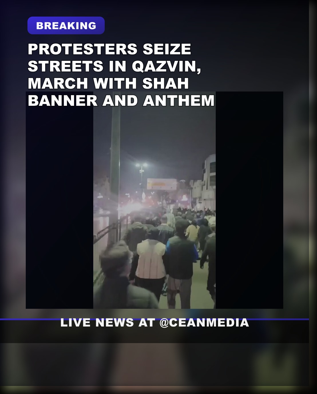 Illustrative photo for: Anti Iran protests Erupt in Qazvin with Pro-Shah Banners