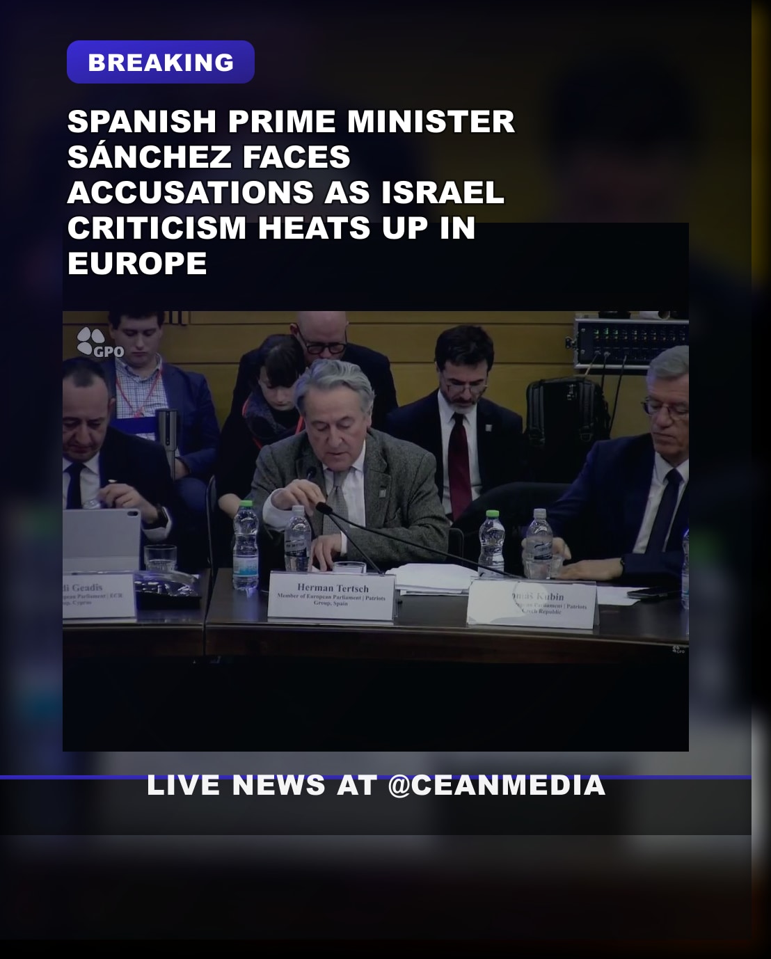 Illustrative photo for: Spanish MEP Hermann Tertsch Criticizes Pedro Sanchez