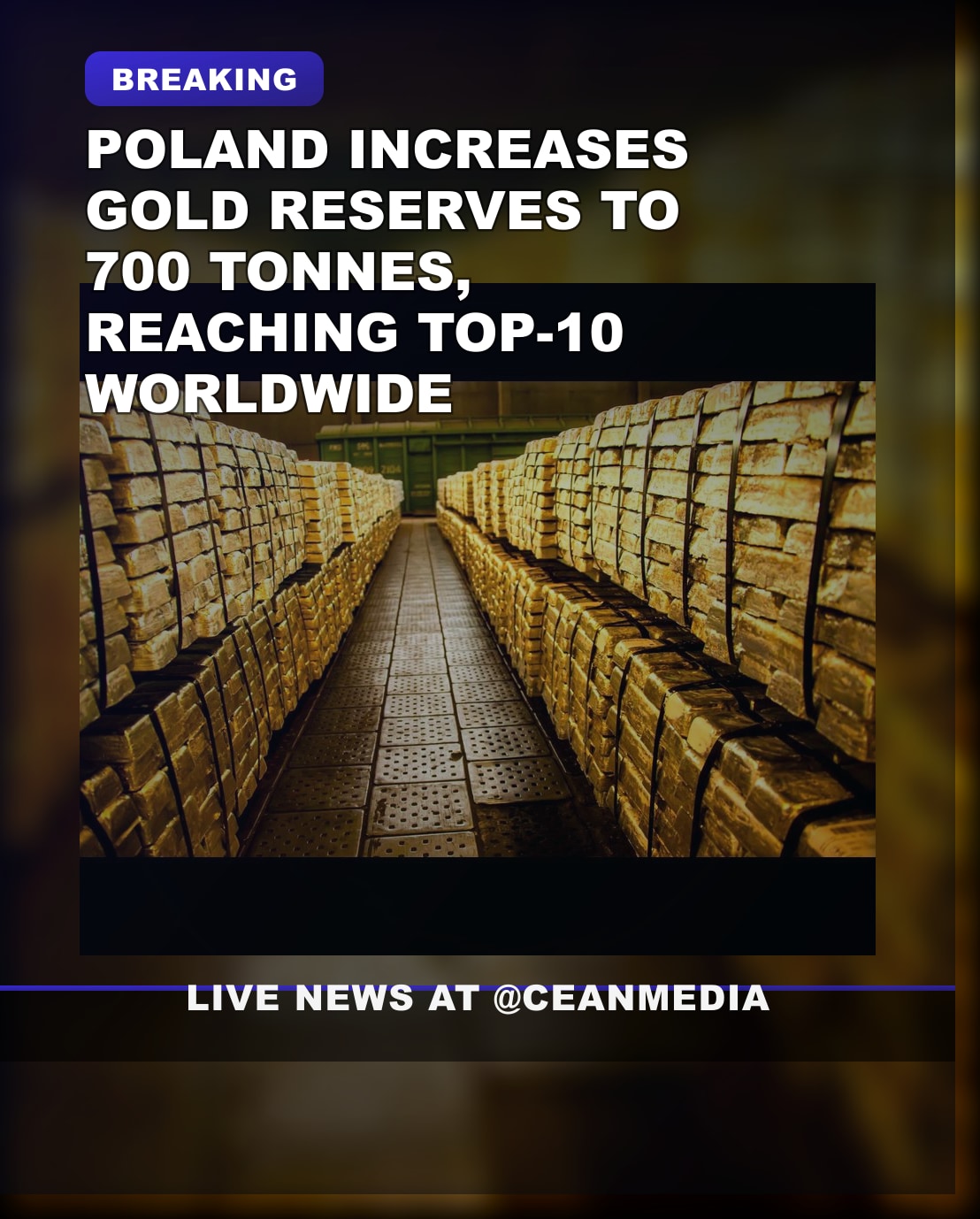 Illustrative photo for: Poland gold reserves increase, surpassing ECB to reach 700