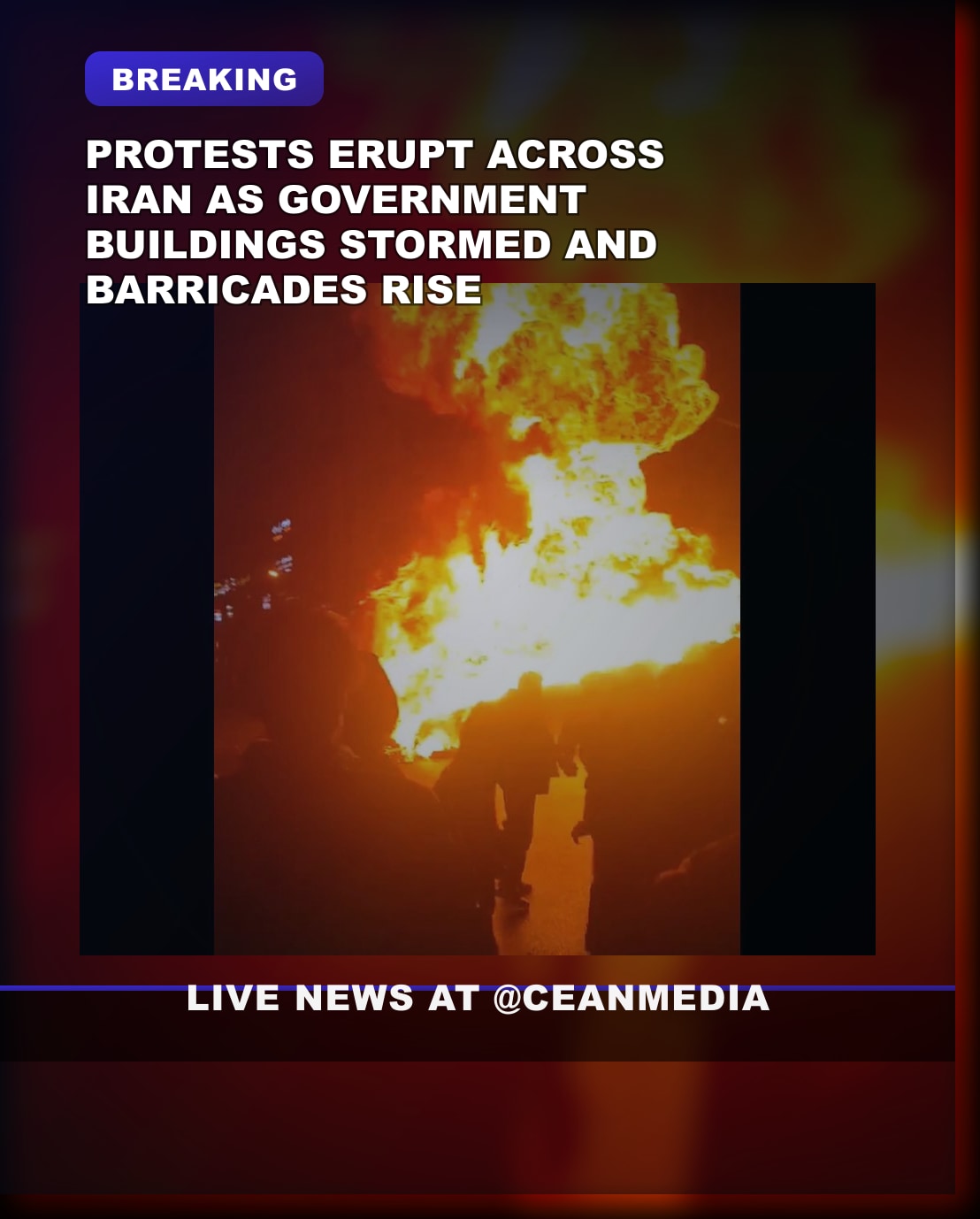 Illustrative photo for: Iran anti regime protests intensify with largest nationwide