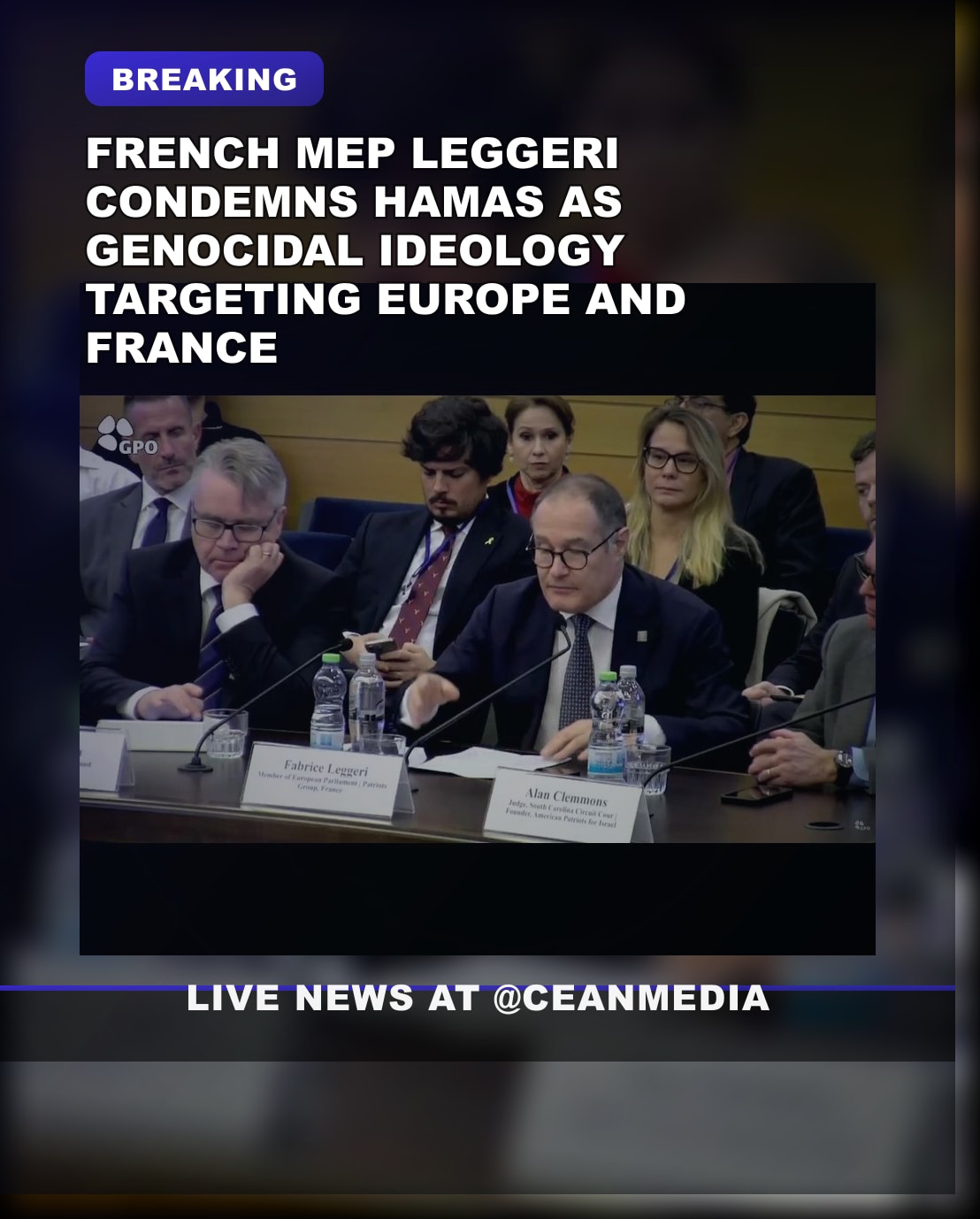 Illustrative photo for: French MEP Fabrice Leggeri Condemns Hamas Terrorist