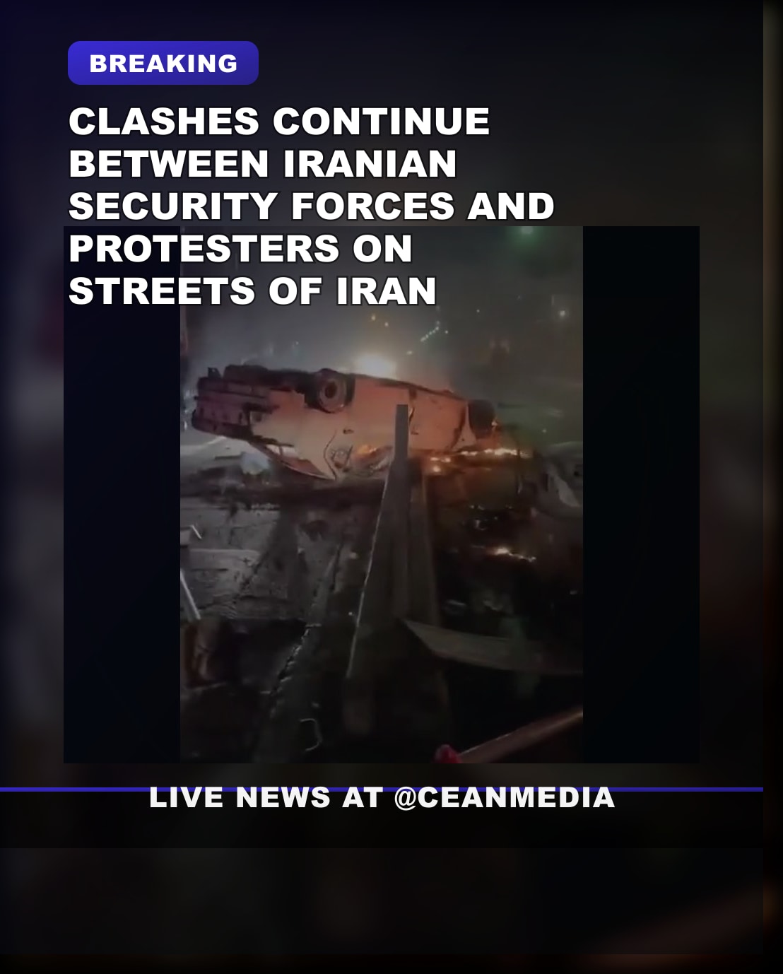 Illustrative photo for: Iran street protests Intensify Amid Clashes and Resistance