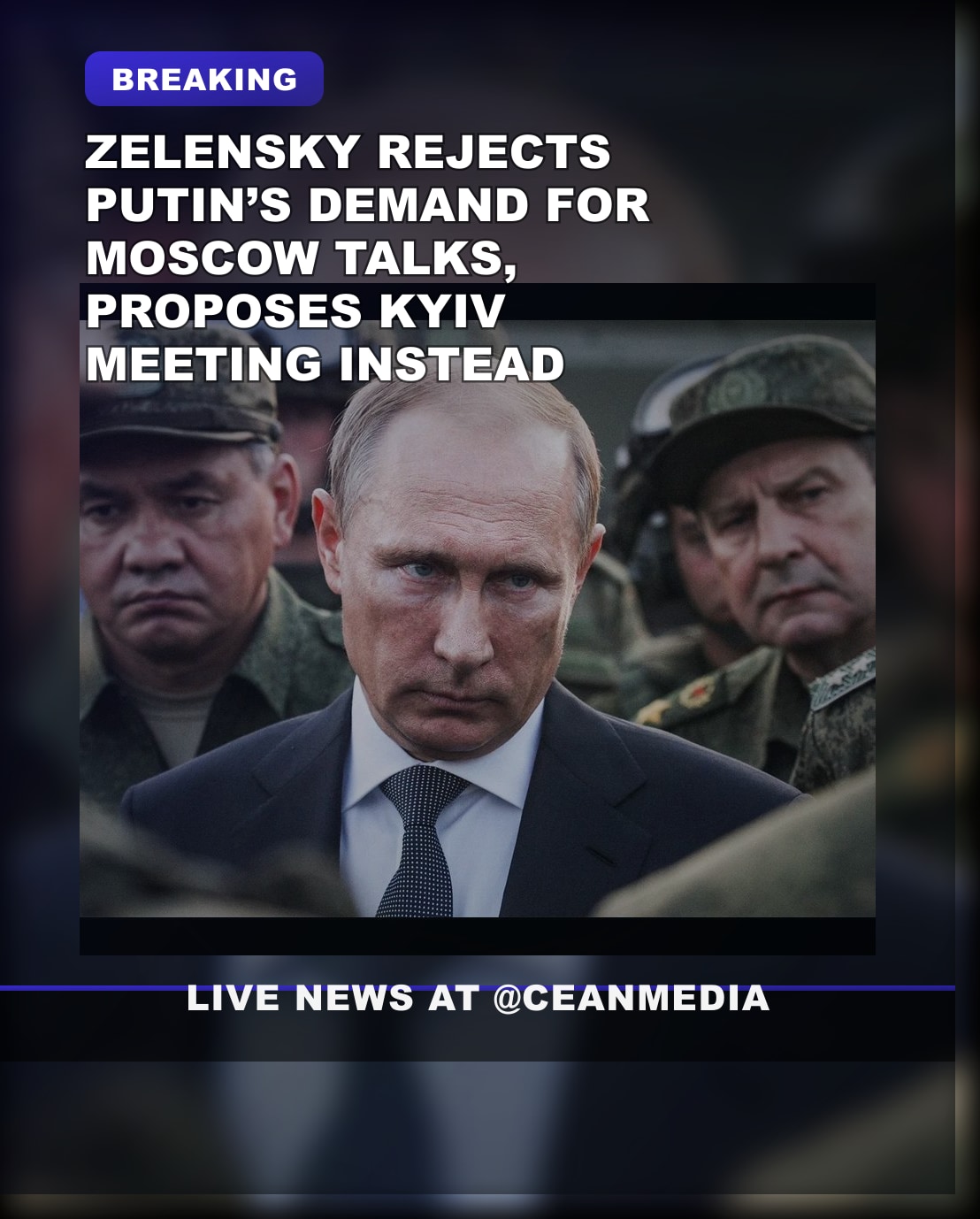 Illustrative photo for: Ukraine’s Zelensky rejects Moscow peace rejection, calls