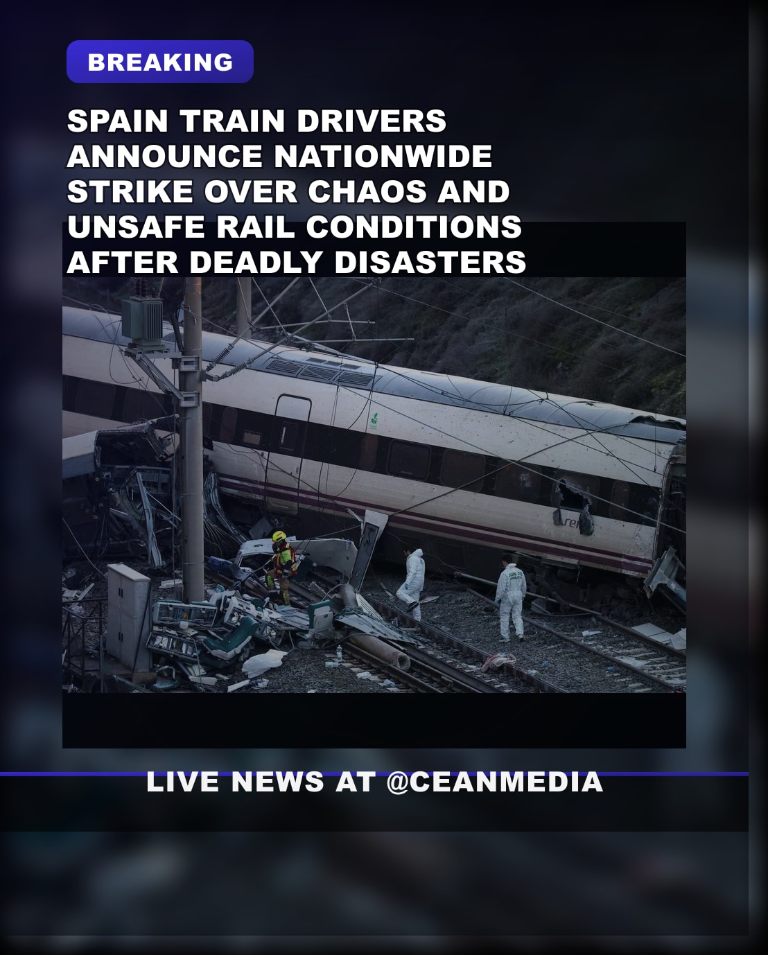 Illustrative photo for: Spain train driver strike disrupts rail services amid