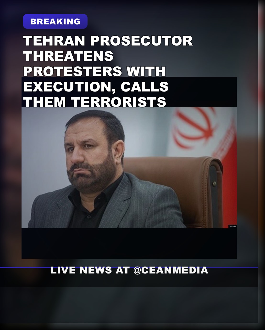 Illustrative photo for: Tehran Prosecutor Threatens Protesters with Execution,