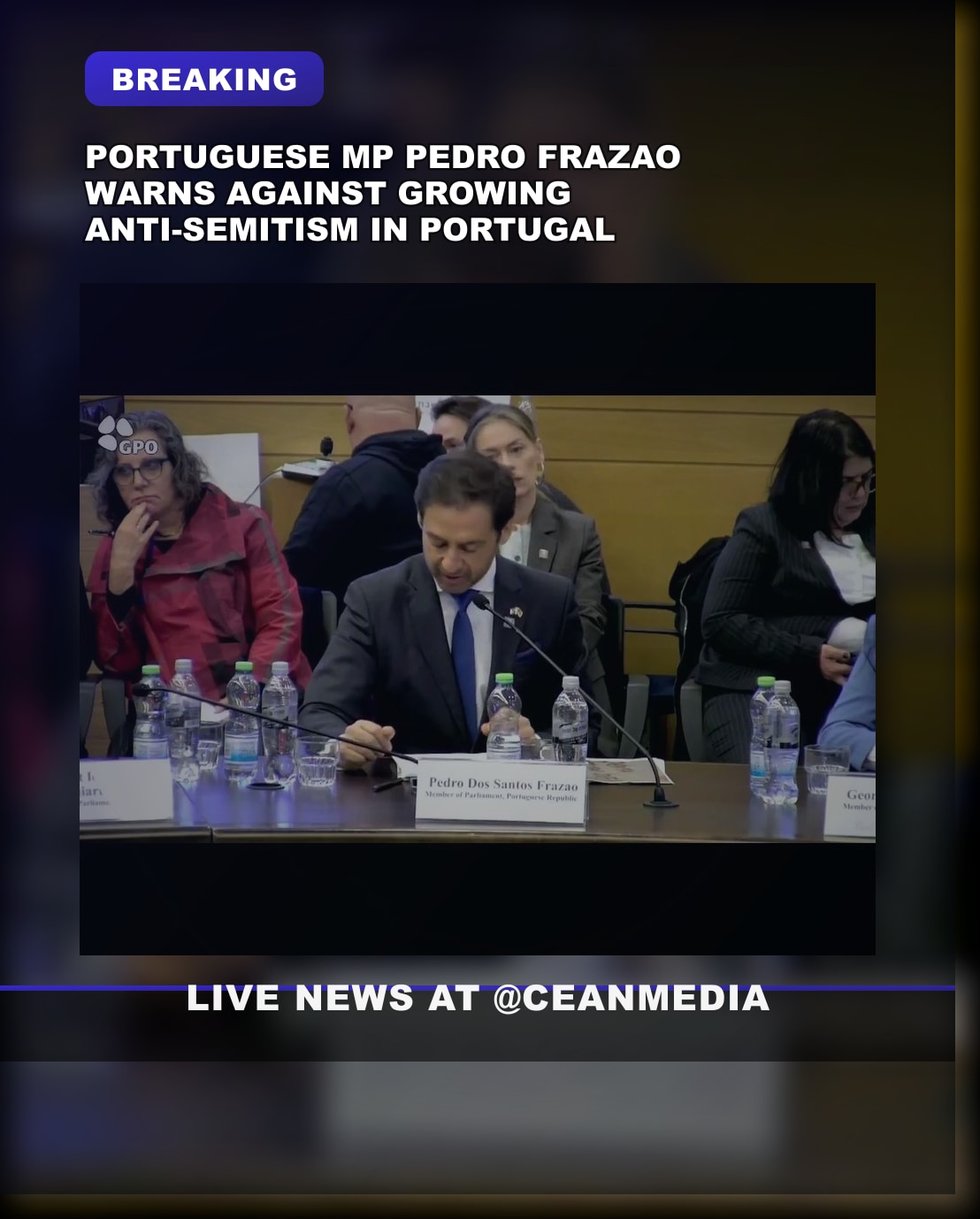 Illustrative photo for: Portuguese MP Pedro Frazao Warns of Rising Anti-Semitism in