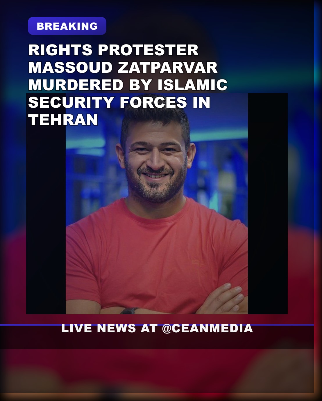 Illustrative photo for: Massoud Zatparvar Last Words Before His Death: "I Have No