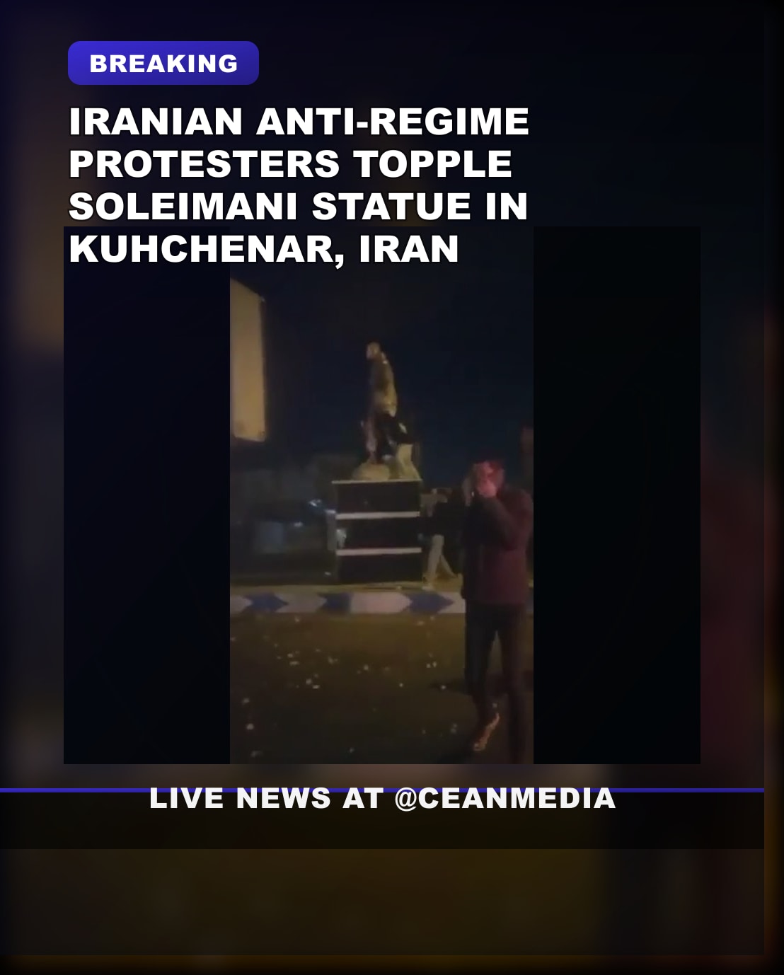 Illustrative photo for: Iran anti regime protest: Protesters Topple IRGC Commander