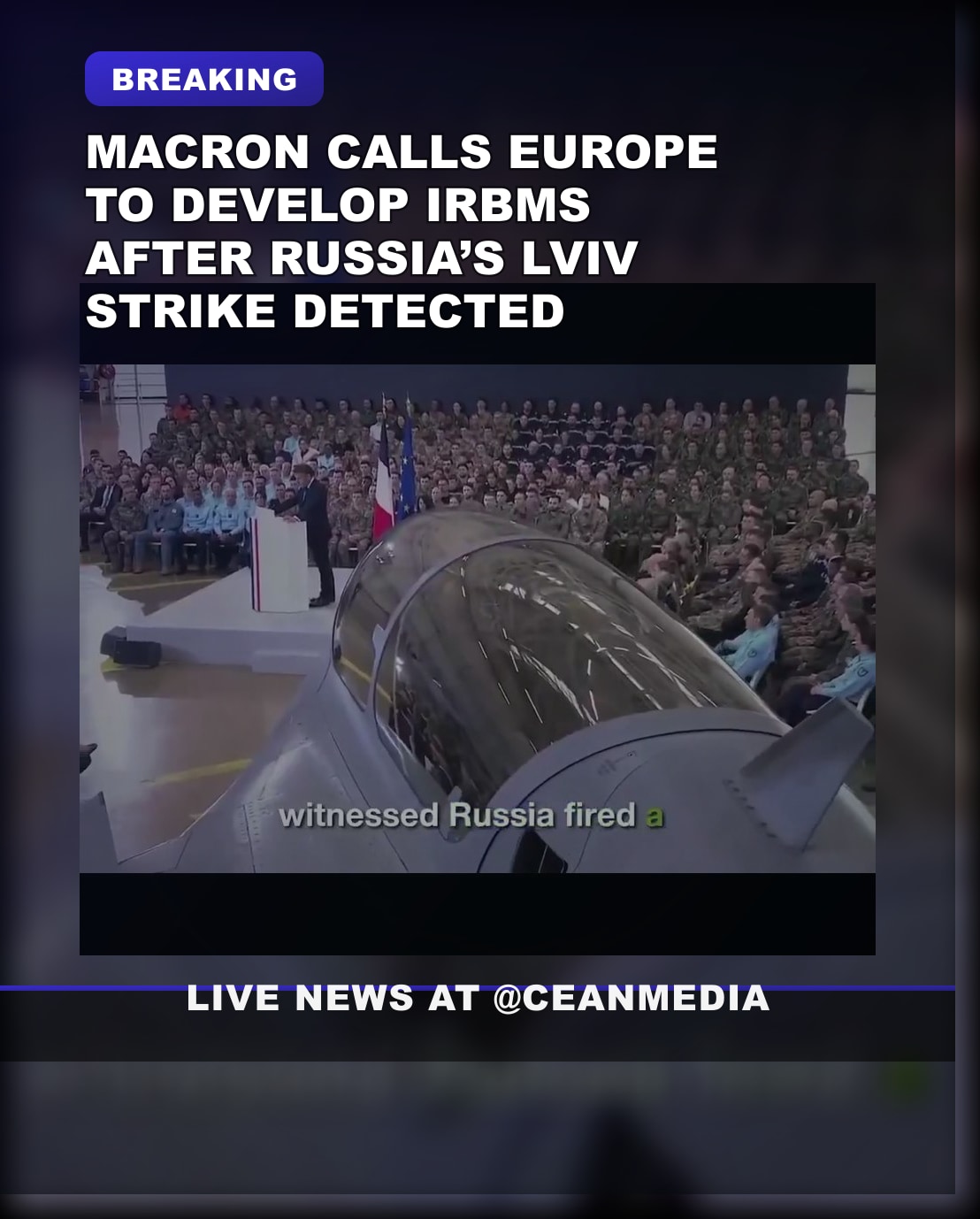 Illustrative photo for: Macron Urges Europe Missile Development Amid Russia’s Lviv