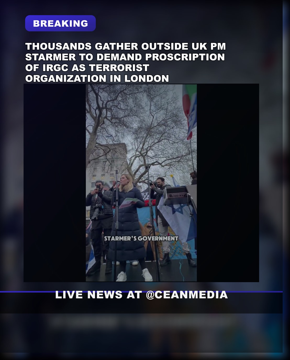 Illustrative photo for: Thousands Rally Outside UK Parliament to Proscribe IRGC as