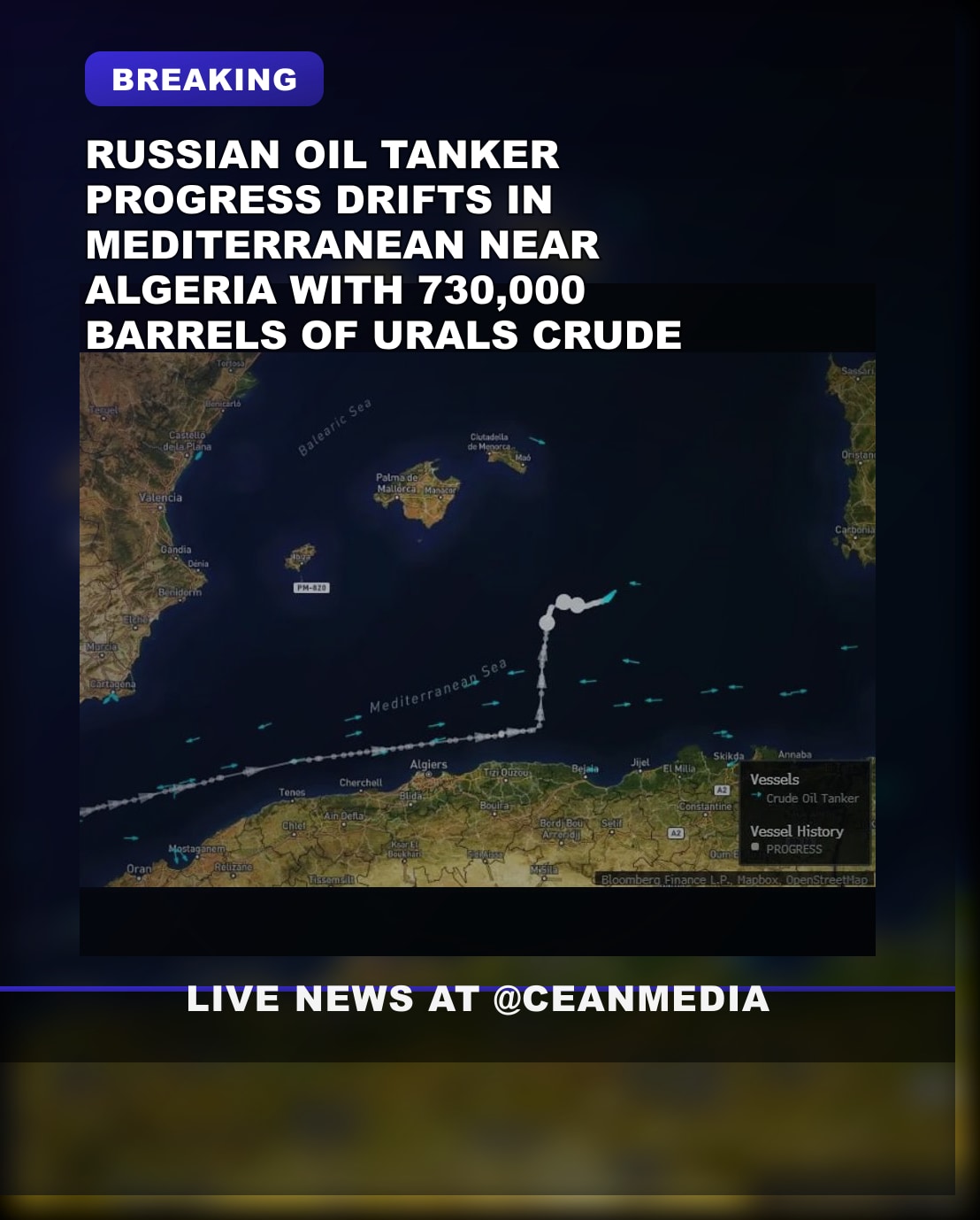 Illustrative photo for: Russian shadow fleet crisis: Sanctioned tanker drifts with