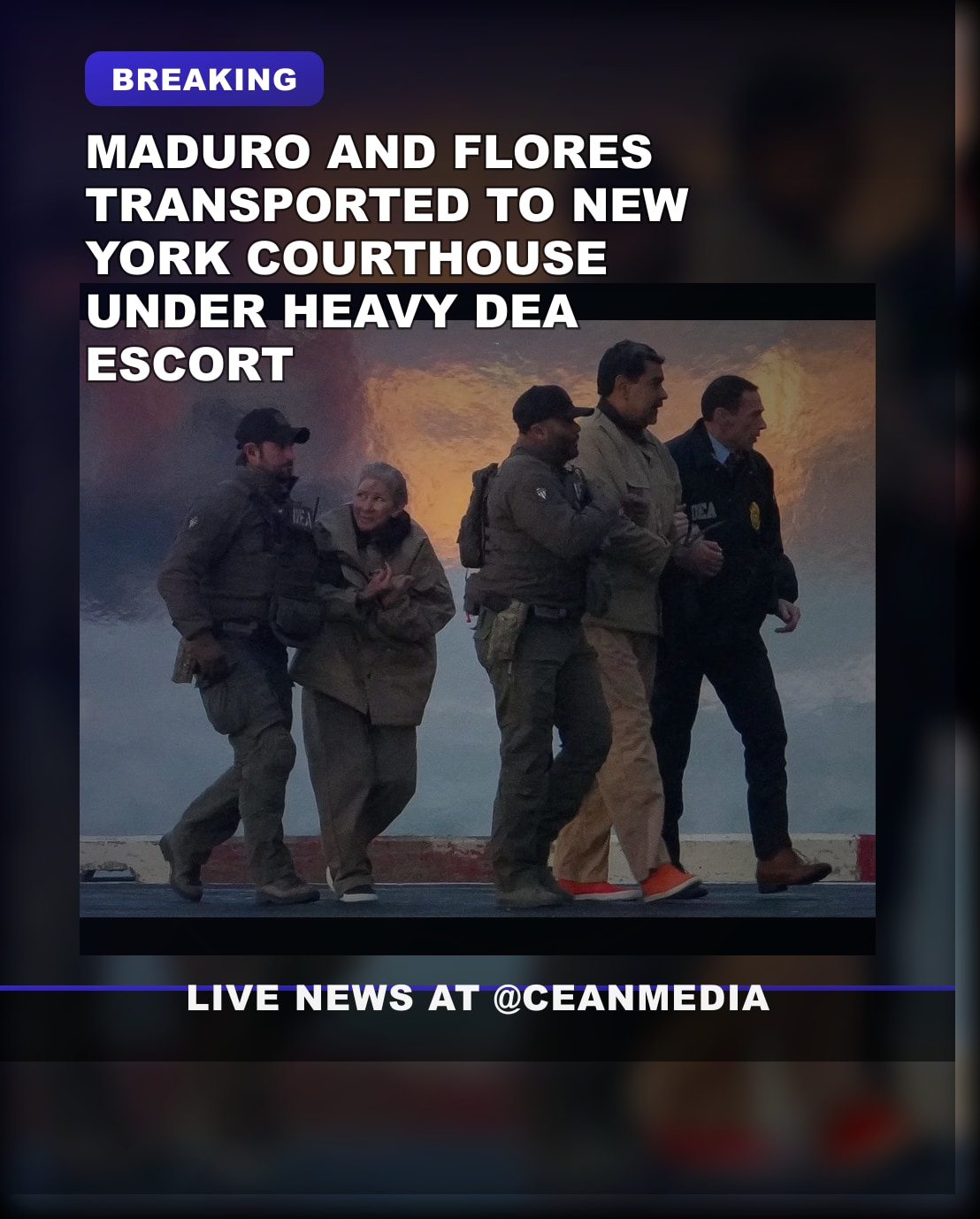 Illustrative photo for: Venezuelan President Maduro Court: Transfer to New York