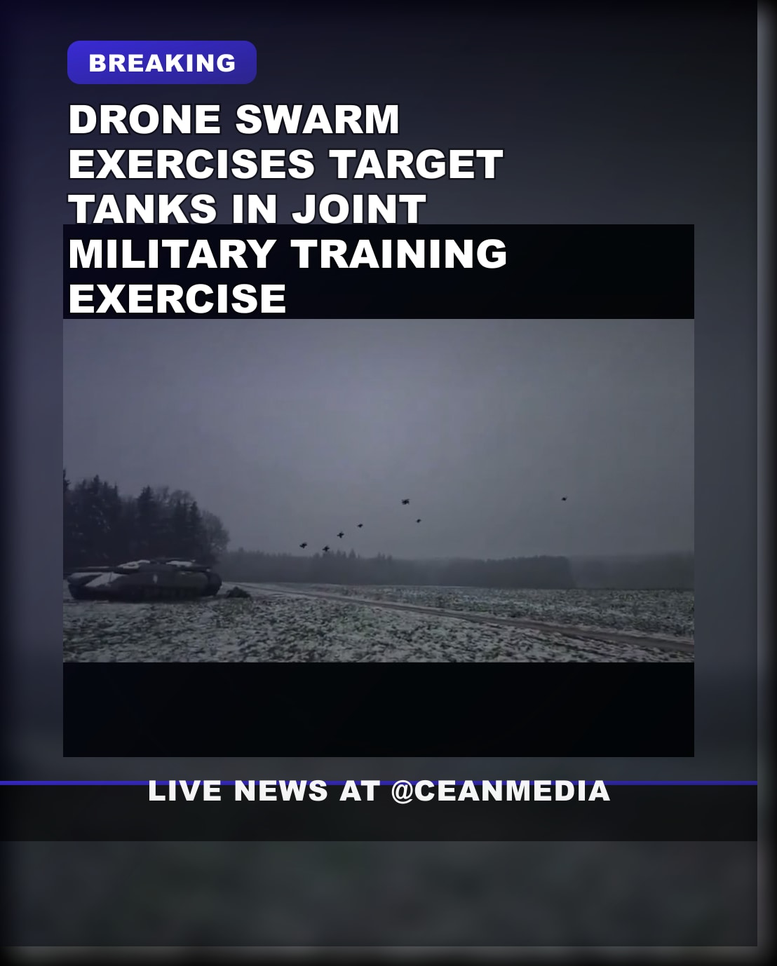 Illustrative photo for: Drone Swarm Tank Attack Training Boosted by New Technology