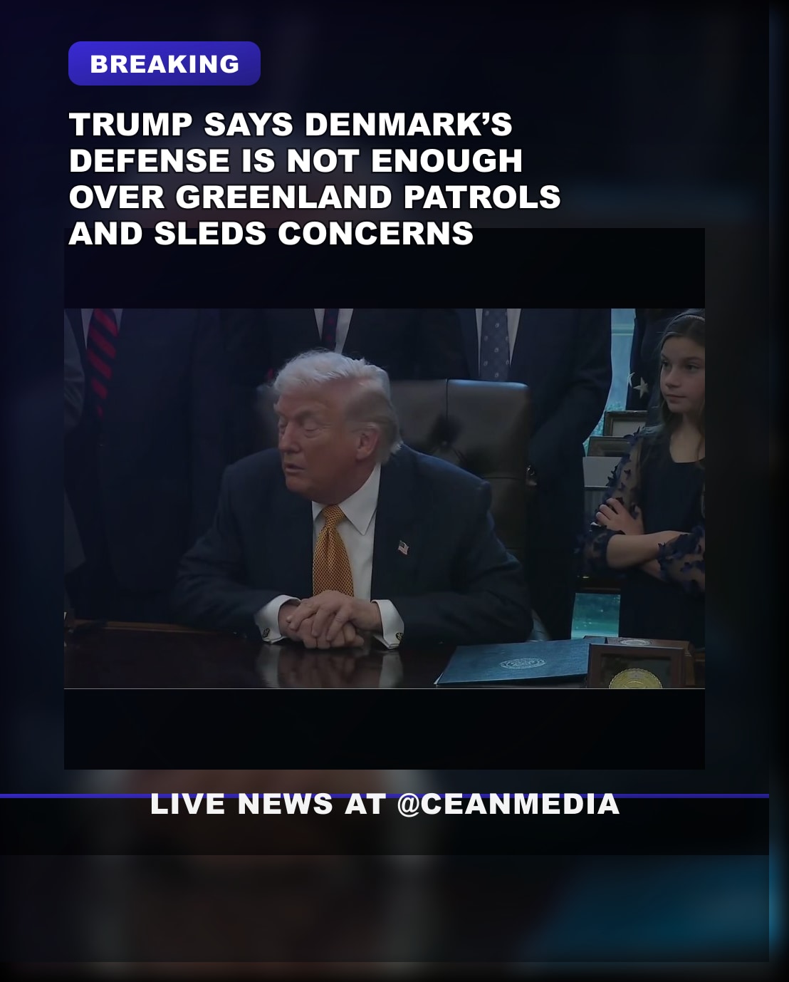 Illustrative photo for: Trump Greenland defense comments Spark Diplomatic Tensions