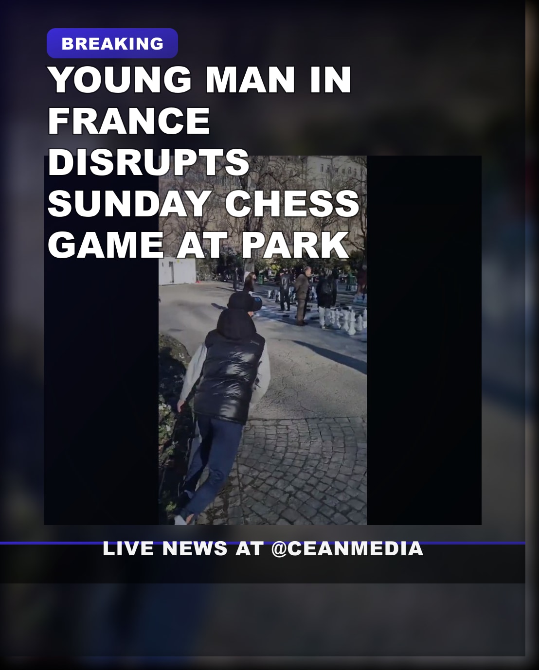 Illustrative photo for: Young man disrupts elderly chess players' Sunday afternoon